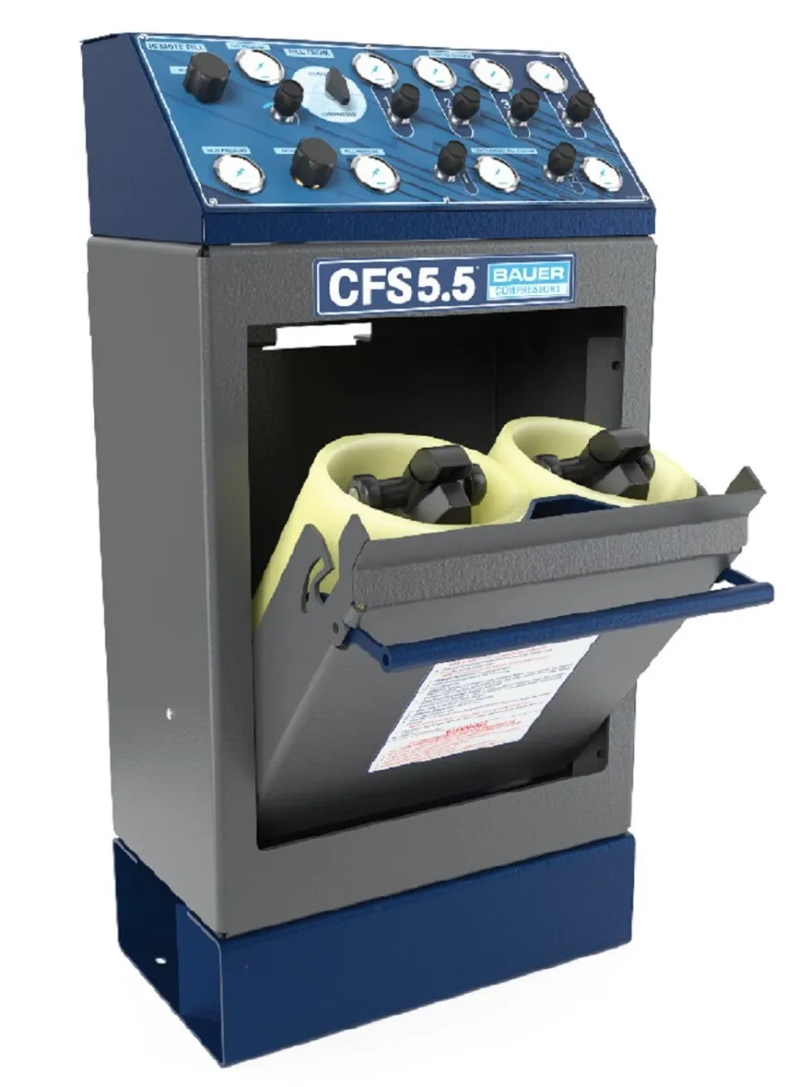  BAUER 5.5 Series of Containment SCBA/SCUBA Fill Stations, Two Cylinder Fill - CFS5.5-2S