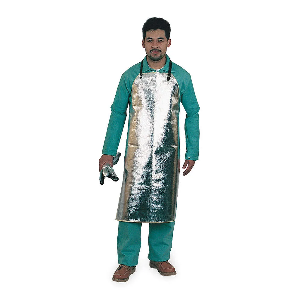 STEEL GRIP 39 in 19 oz Aluminized Thermonol & Heat Aluminized Bib Apron with Snaps