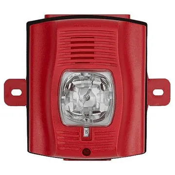 FIRE ALARM HORN/STROBE MODEL P2RK W/OUT BACK BOX EXTERNAL RED UL LISTED & FM APP