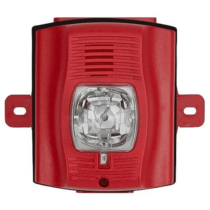 FIRE ALARM HORN/STROBE MODEL P2RK W/OUT BACK BOX EXTERNAL RED UL LISTE