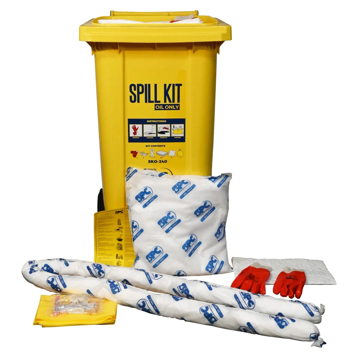 BRADY Oil Only Spill Kit SKO-240 - Mobile Container Solution