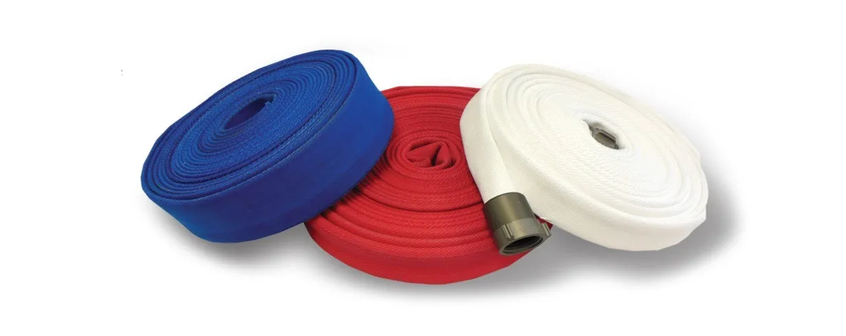 Chief Fire 1.5" white single jacket fire hose, 250 PSI, 30m length, NH brass fittings