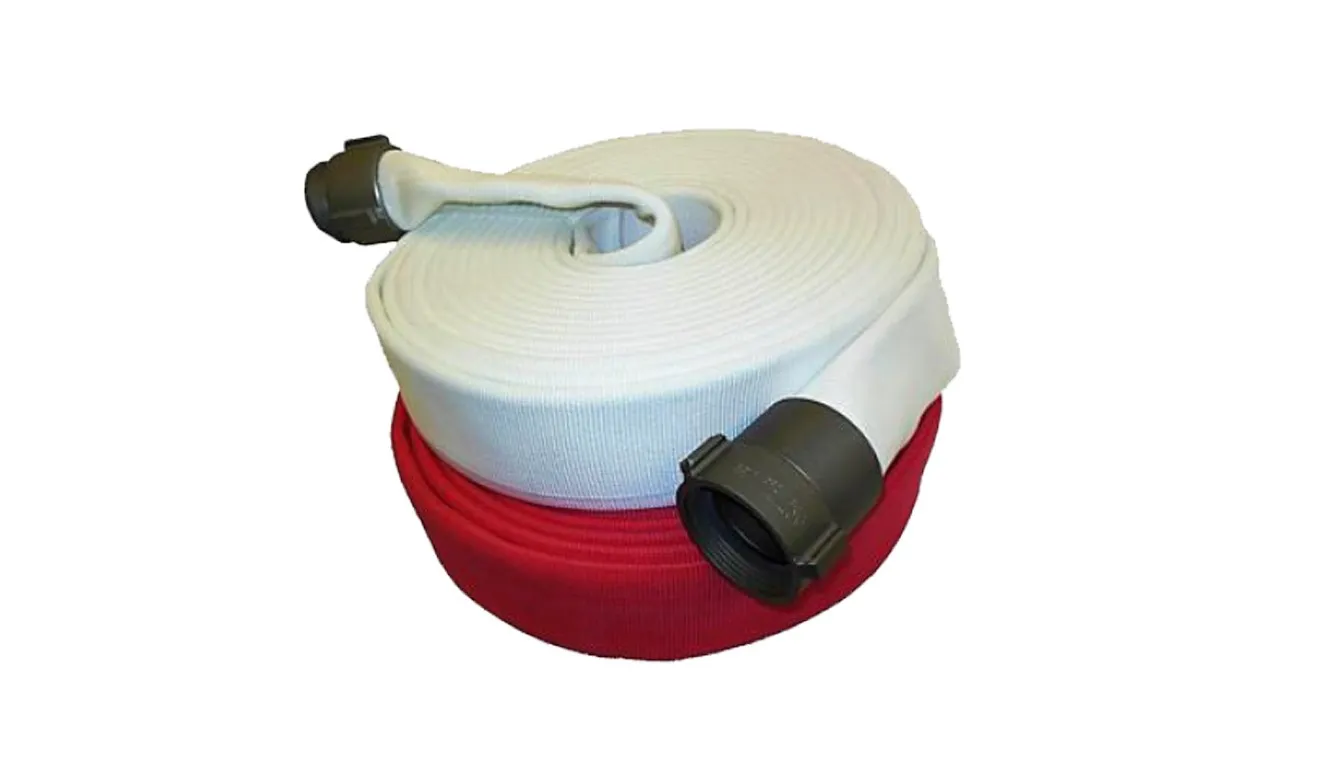 Chief EPDM lined jacketed fire hose red NFPA 1961 with NH aluminum couplings UL listed NFPA 1963