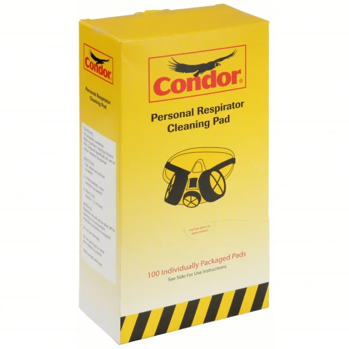 CONDOR Respirator Wipes 22PN88 - Alcohol-based, 100 Pack
