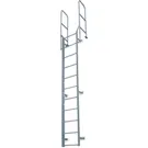 Cotterman® 11 ft. 8 in Steel Fixed Ladder, Forward Exit, 300 lb. Load Capacity - F9W C1