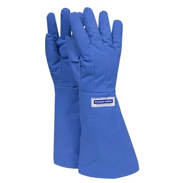 Cryogenic Gloves, Size L, Length 15 in, Blue, PTFE Laminated Nylon Water Resistant Cryogen Glove