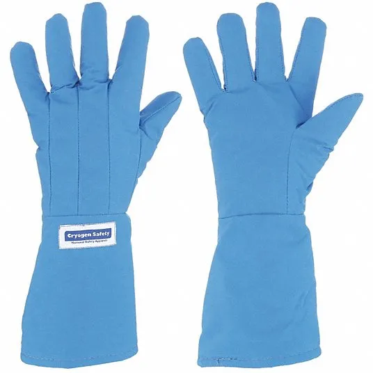 Cryogenic Waterproof Gloves, Length 14 in, Blue