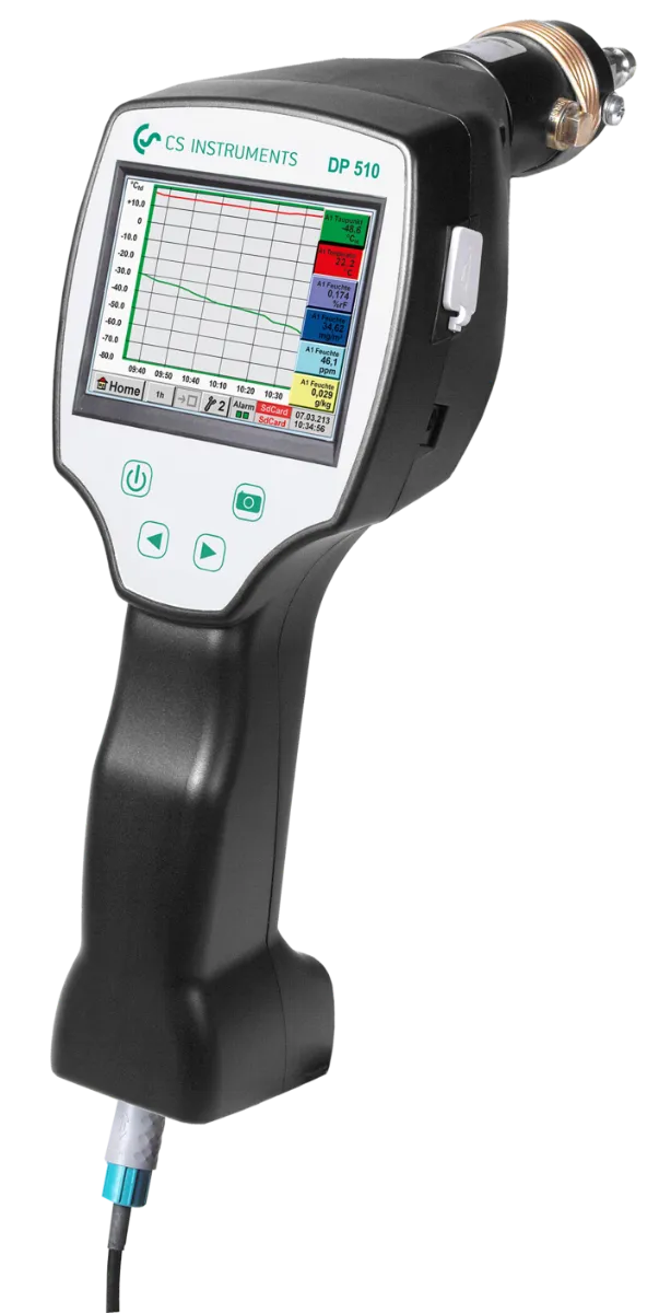 CS INSTRUMENTS Portable Dew Point Meter with Third-Party Sensor DP510-Kit
