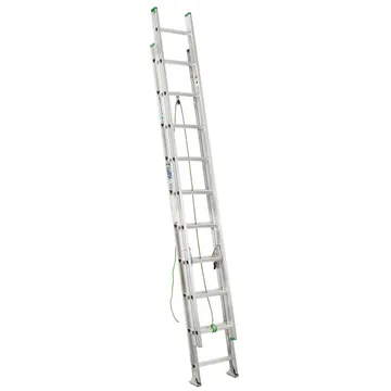 WERNER 20FT Type II Aluminum D-Rung Extension Ladder D1220-2