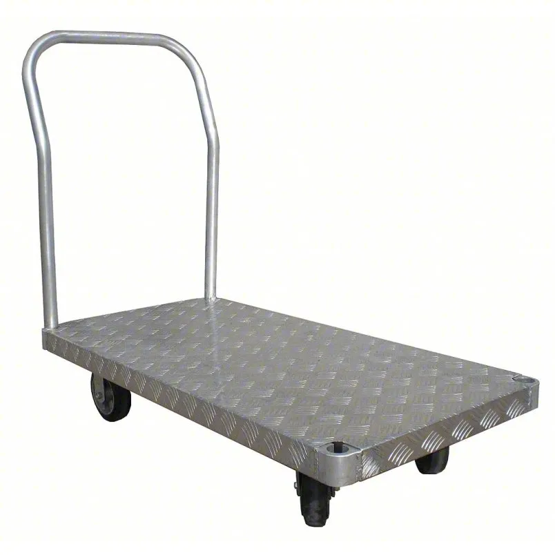 Dayton Aluminium Deck Surface Surface Platform Truck: 2،000 lb سعة تحميل ، 48 في × 30 في × 8-1/2 في ، polyolefin-13x473