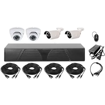 CCTV Camera Kit 2.0mp 4ch AHD DVR Kit, 1080P AHD Metal Dome Cameras