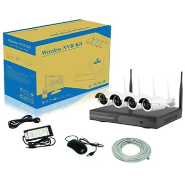 C Camera Kamera Kit NVR 2.4Ghz 1080P WIFI IP 2 pcs القبة المعدنية و 2 pcs