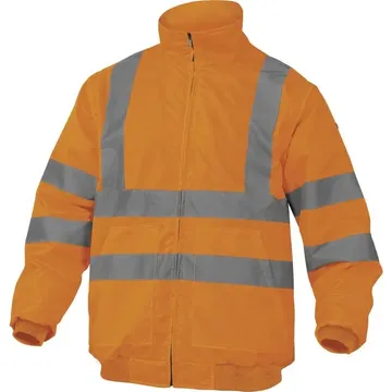 Delta Plus high visibility winter jacket with removable sleeves, orange - RENOHV-OR