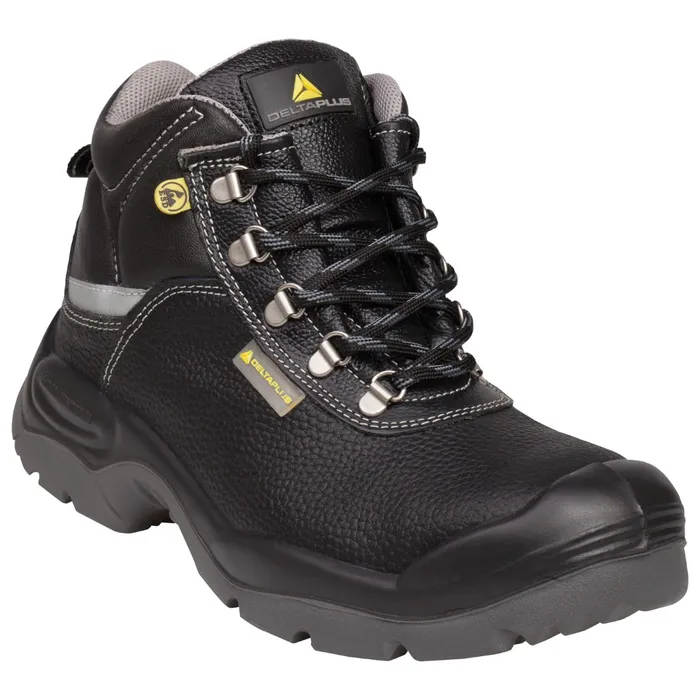 Delta Plus Sault 2 S3 ESD Black Wide Fitting Steel Toe Cap Safety Boots SAULT2S3ESD