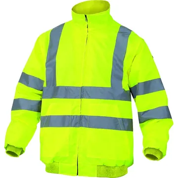 Delta Plus Reno Hi Vis Bomber With Removable Sleeves Winter Jacket
