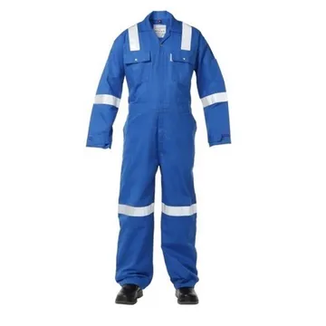 Coverall 100 % Cotton with Reflective Tape Color :Sky Blue 