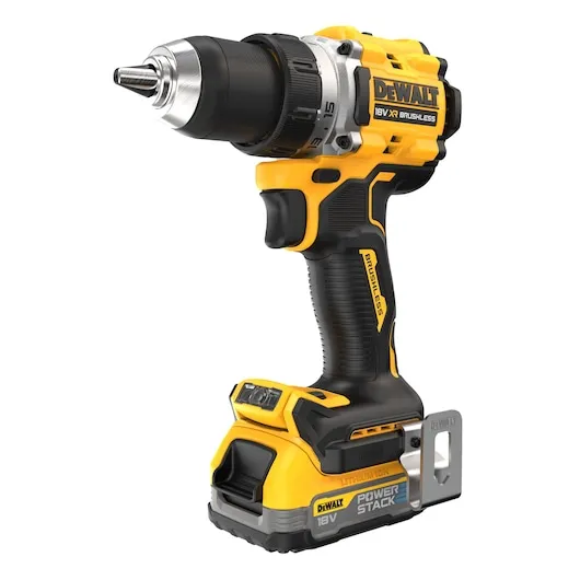 DeWALT DCD800E2T-GB 18V brushless cordless 1/2 inch drill driver kit with POWERSTACK batteries