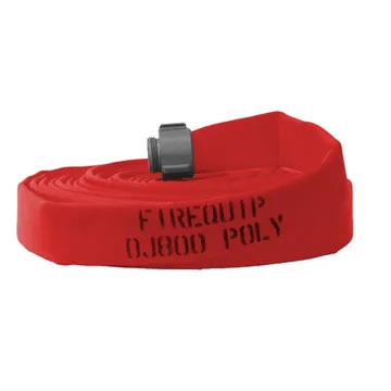 خرطوم حريق FIREQUIP DJ800، مبطن بالمطاط، أحمر، 1.5x50 NST - DJ15RB
