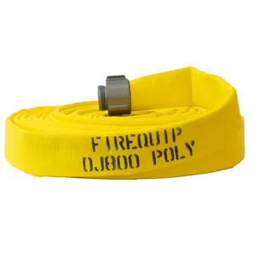 FIREQUIP Fire Hose, Double Jacket EPDM Rubber Lined, 1.5x50 NST, Yellow - DJ15YB