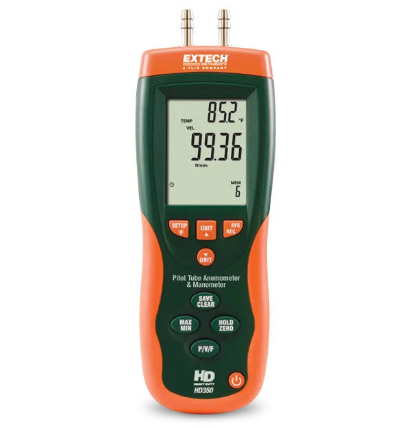 EXTECH Pitot Tube Anemometer + Differential Manometer - HD350