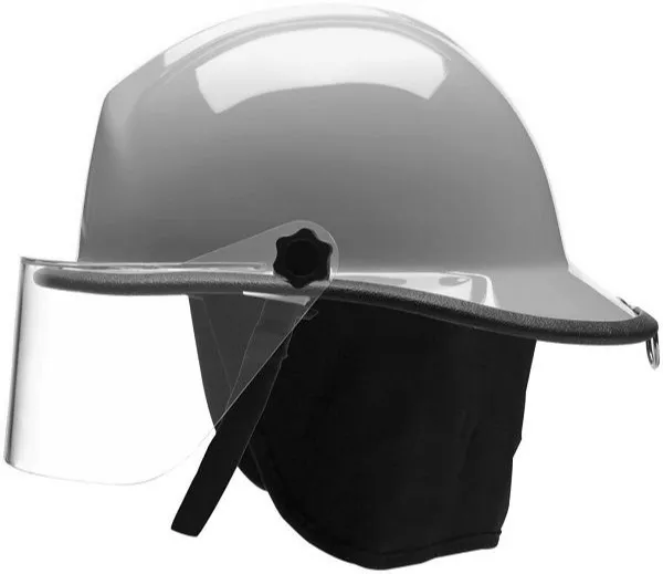 Bullard Thermoplastic Structural Fire Helmet, Faceshield R330 4" Polyacrylate with Quick-Attach Blades - LTX 