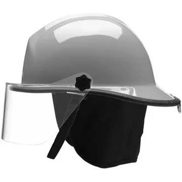 Bullard Thermoplastic Structural Fire Helmet, Faceshield R330 4" Polyacrylate with Quick-Attach Blades - LTX 