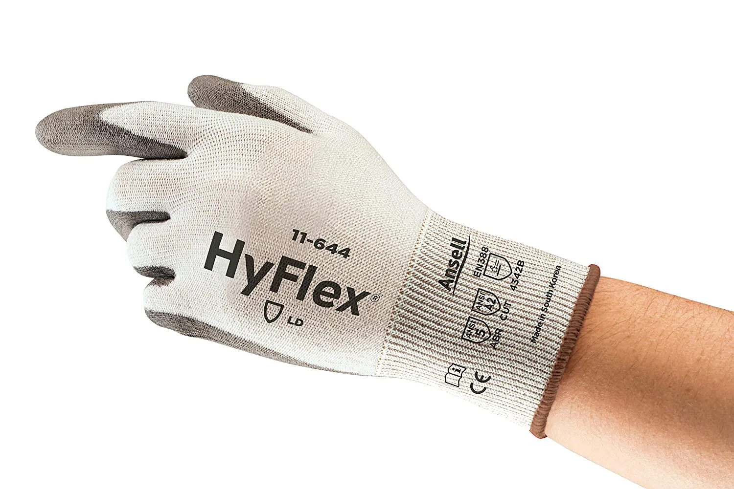 Ansell HyFlex® 11-644 Cut Resistant Medium Duty Gloves, Ergonomic Design