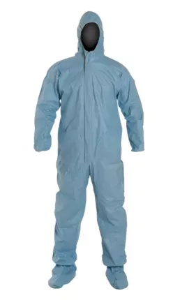 DuPont™ ProShield® 6 SFR, TM122S BU, Coverall w/ Std. Hood, Elastic Wrists, Attached socks, Serged Seams - XX-Large