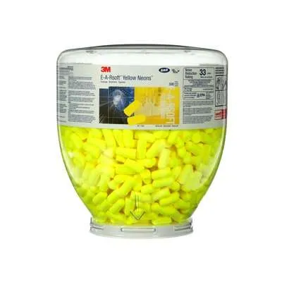 3M™ E-A-Rsoft™ Yellow Neons™ One Touch™ Refill Earplugs, Uncorded, Regular Size, 391-1004