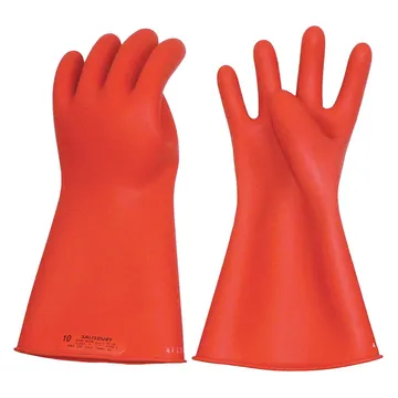 Electrical Insulating Gloves, Voltage Class Class 0, Red, 1000VAC / 1500VDC, E011R/10