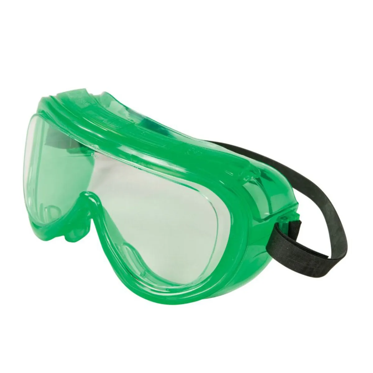 Encon 160 Series 2-51 Chemical-Resistant Safety Goggles – Green Frame, Clear Lens, ANSI Z87.1 Certified - SKU: 05068104.