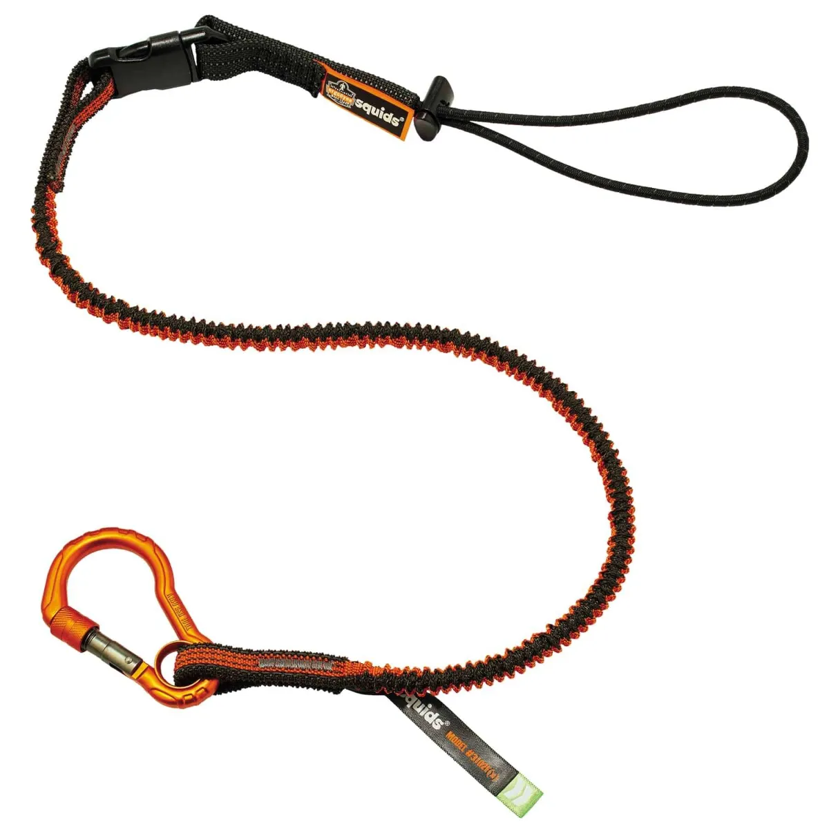 ergodyne squids 3102f(x) tool lanyard with detachable carabiner and cinch loop 5 lbs 19864