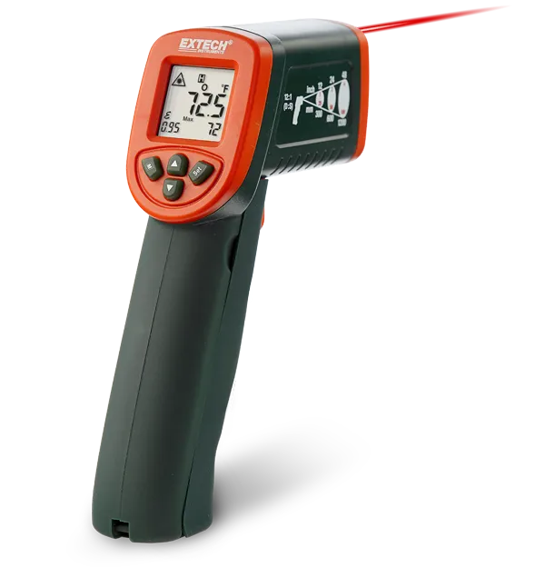 Extech IR267 mini infrared thermometer with Type-K input and laser targeting