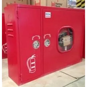FHC Manual Fire Hose Reel 25mm x 30 m, Red, SS Door Lock, with Glass Door - MOSHR-07