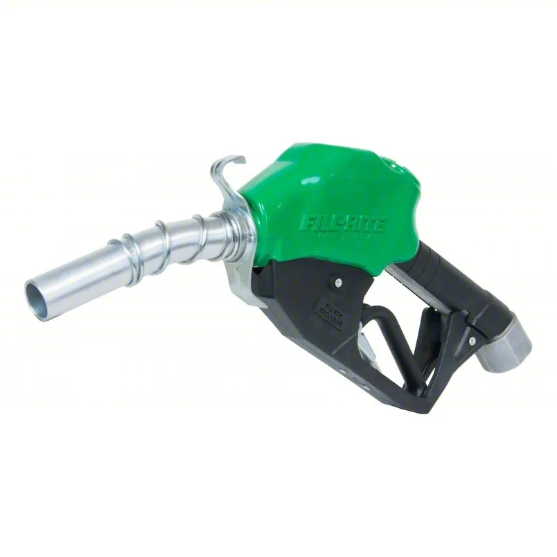 FILL-RITE N100DAU12G Fuel Nozzle: Non-Metered Auto Shutoff Nozzle, 25 gpm Max. Flow Rate, 1 in NPT, Aluminum
