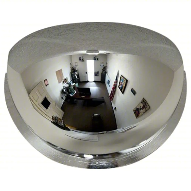 FRED SILVER 48-inch half dome safety mirror, acrylic - H-DOME-48