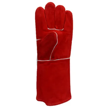 WELDING Leather Gloves -RED Color,  16 INCH