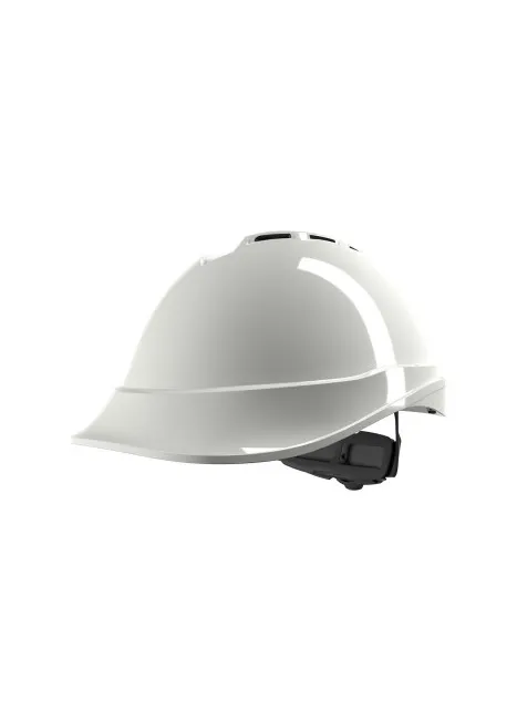 MSA V-Gard 200, Safety Helmet, vented, white, Fas-Trac III PVC