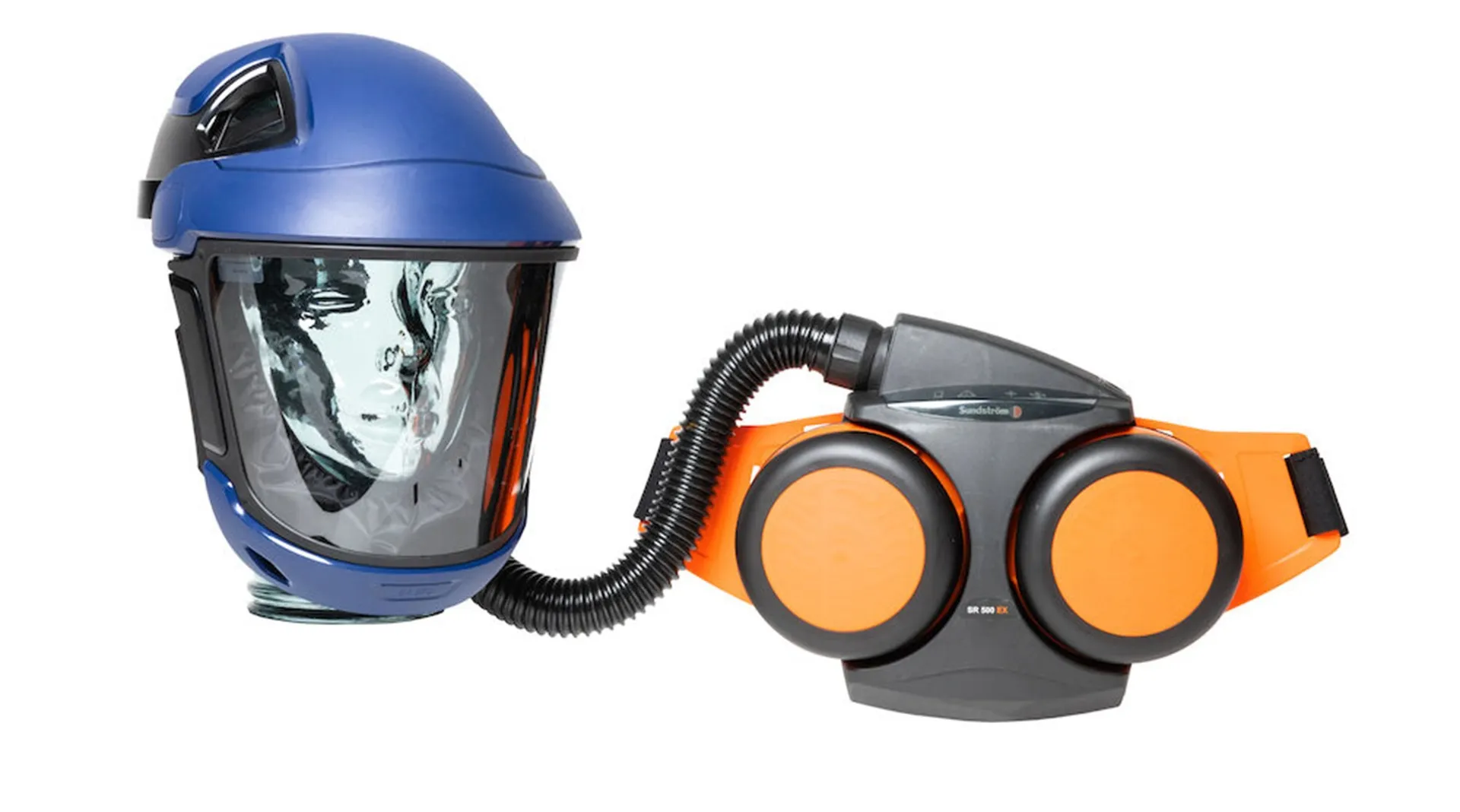 SUNDSTROM SR 500 EX/SR 570, Package with Fan Unit SR 500 EX and PVC Belt and Face Shield SR 570 with Triacetate (TAC) Visor.