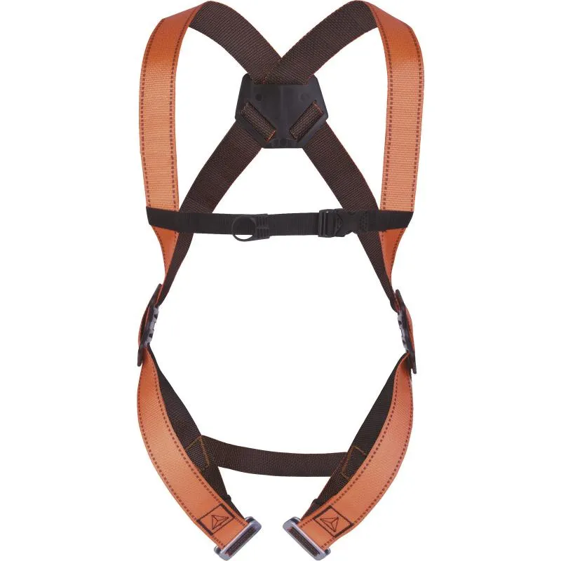 DELTAPLUS Fall Arrester Harness + 2 m Double Lanyard Energy Absorber Fall Arrester - HAR11MFBKIT4GT