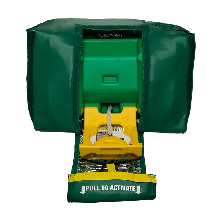 Haws 240V Tempered Gravity-Fed Portable Eyewash - 7501T240 - Front-side