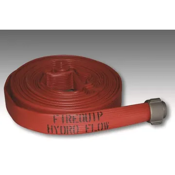 FIREQUIP Fire Hose, Hydro Flow, Rubber Lined ,Red,  5" x 50 STZ - HS50RB
