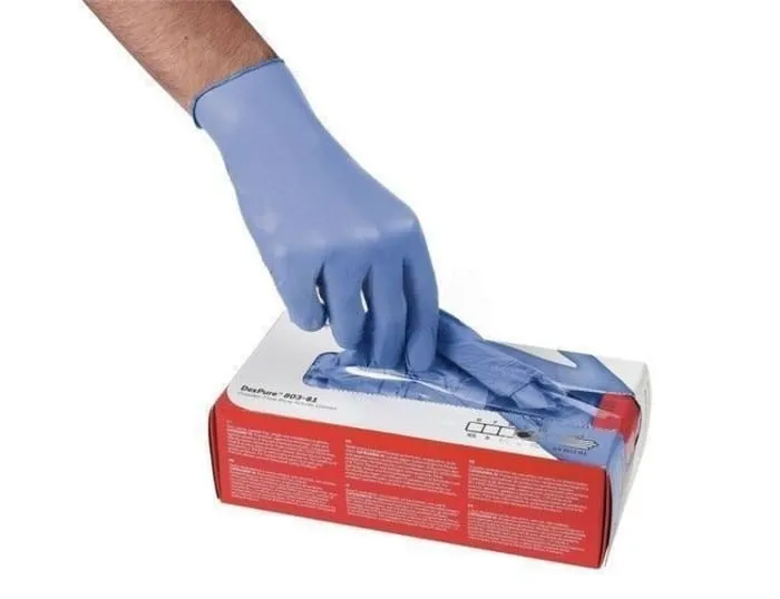 Honeywell 4580081-L Blue Nitrile Disposable Gloves – Powder-Free, Size L