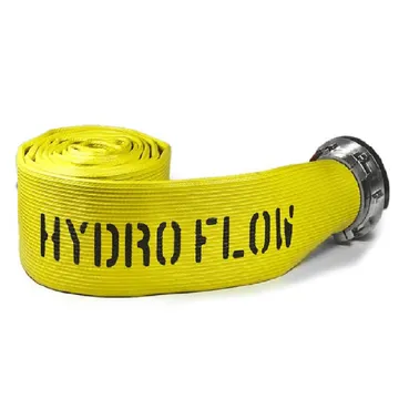 FIREQUIP Fire Hose, Hydro Flow, Rubber Lined ,Yellow,  5" x 50 STZ - HS50YB