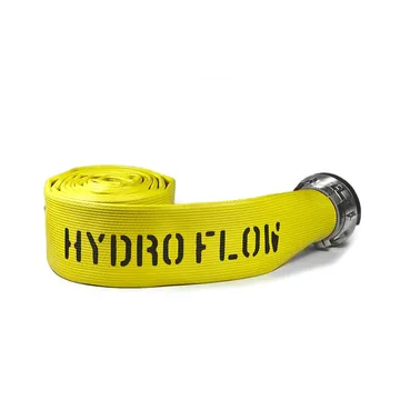 FIREQUIP Fire Hose, SDH, Rubber, Hydro Flow 1.5x100 NST, Yellow - HF15YD