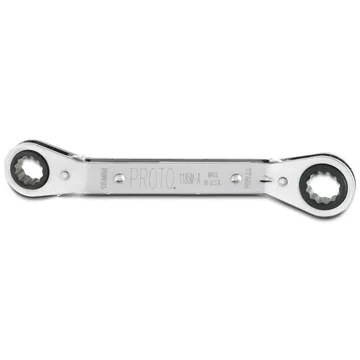 BrO Offset Double Renching Rencheting Wrench 15 x 17 مم ، 12 Point-J1185M-A
