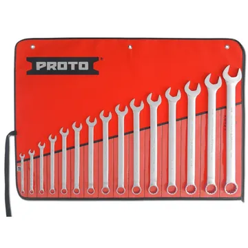 PROTO 15 Piece Full Polish Combination ASD Wrench Set, 12 Point - J1200F-T500