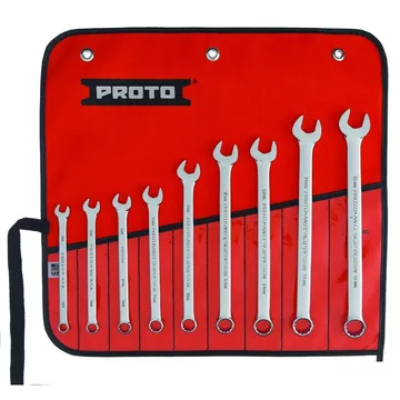 PROTO 9 Piece Full Polish Metric Combination Wrench Set, 12 Point - J1200HM-T500