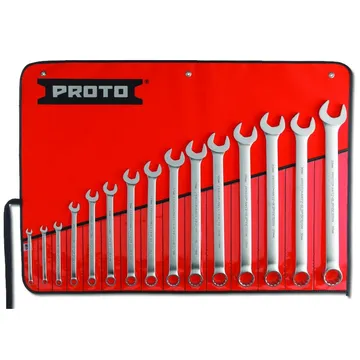 PROTO 15 Piece Satin Metric Combination ASD Wrench Set, 12 Point - J1200P-MASD