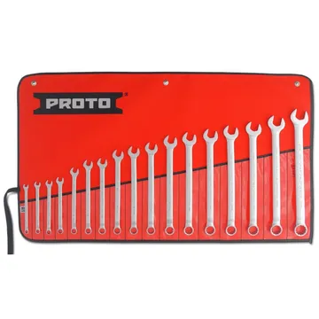 PROTO® 17 Piece Full Polish Metric Combination Wrench Set, 12 Point - J1200RM-T500